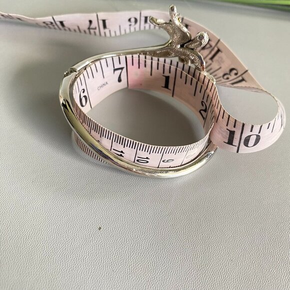 Butterfly Rhinestone Silver Cuff Bracelet​ - Picture 8 of 9